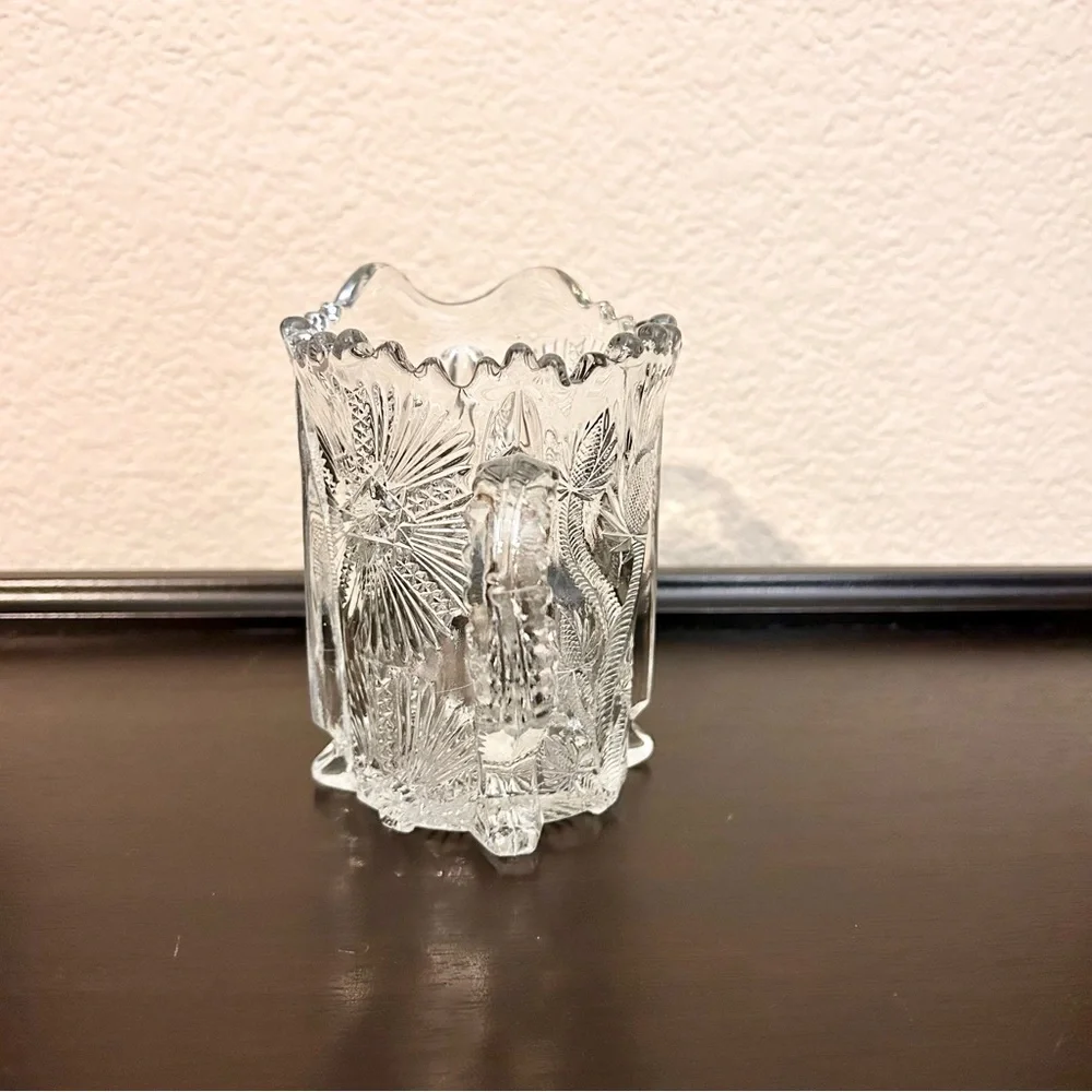 Antique EAPG John B. Higbee Paneled Thistle Footed Glass Creamer 1905-1910